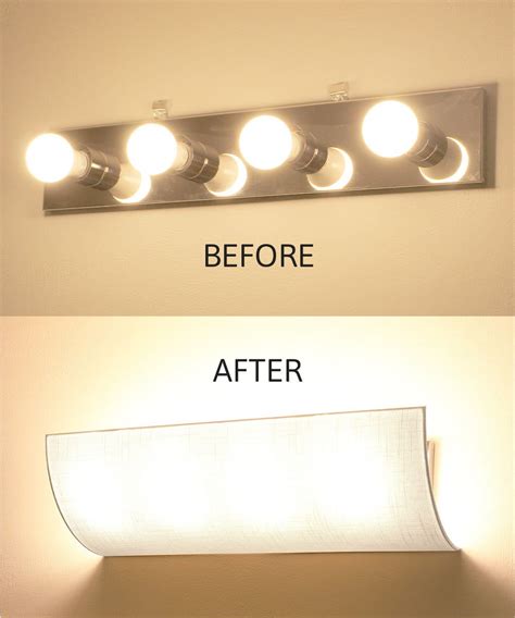 bathroom vanity light cover fits in two metal end brackets|modern vanity light replacement kit.